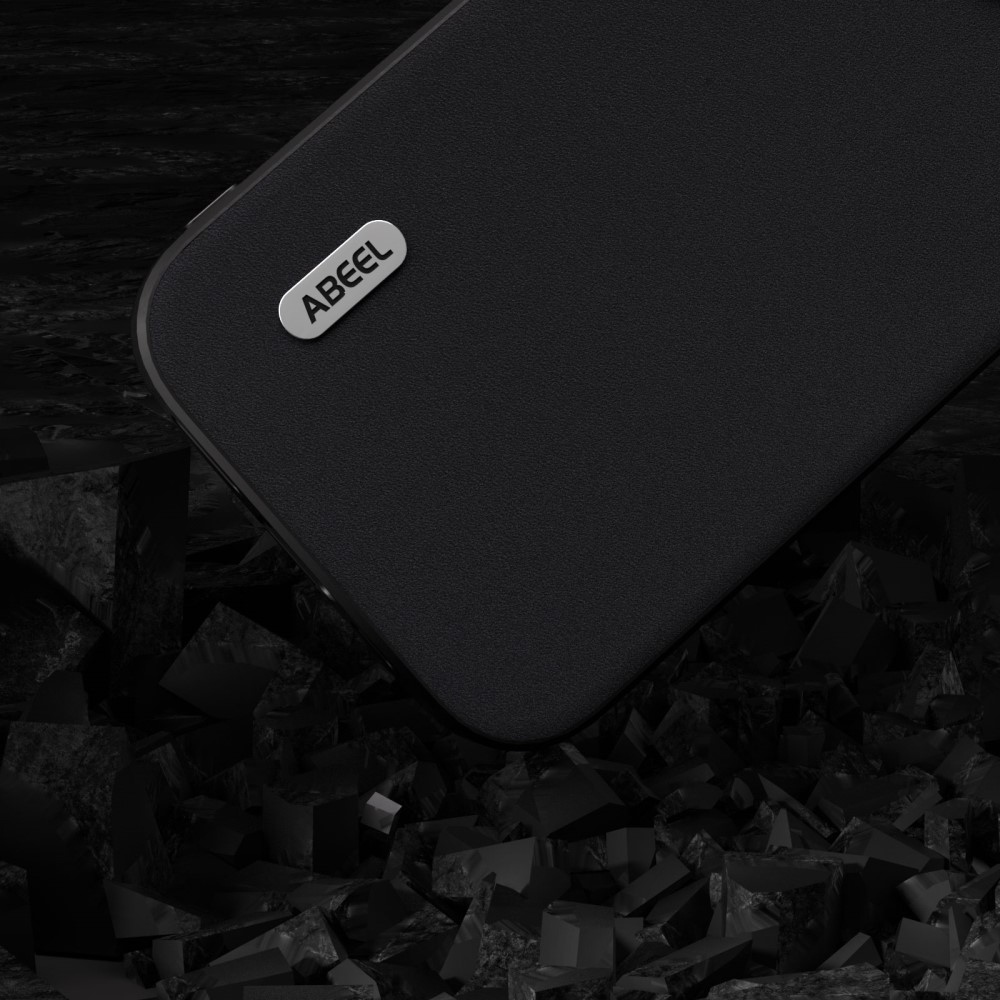 ABEEL gélový obal s pevným chrbtom na iPhone 15 Pro Max - čierny