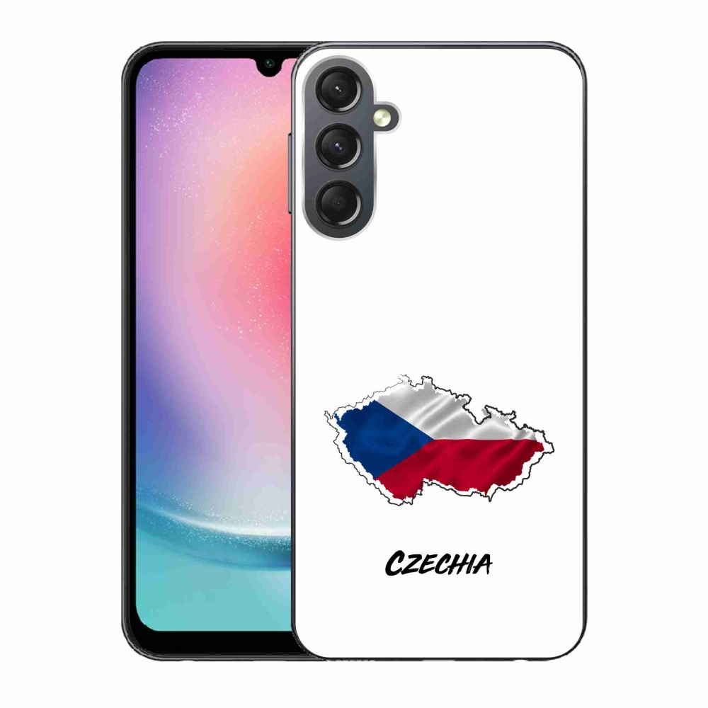 Gélový kryt mmCase na Samsung Galaxy A24 - Czechia biele pozadie