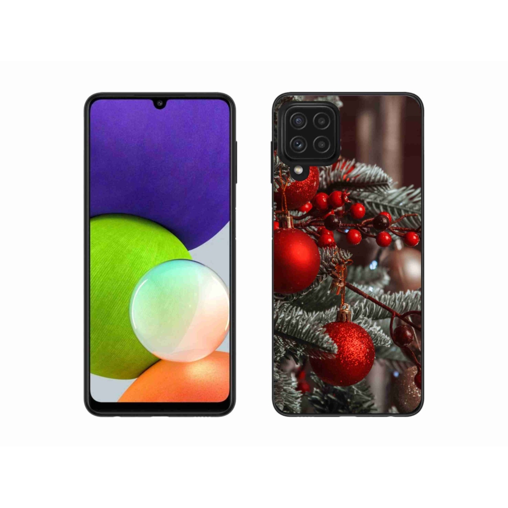 Gélový kryt mmCase na Samsung Galaxy A22 4G - vianočné ozdoby 2