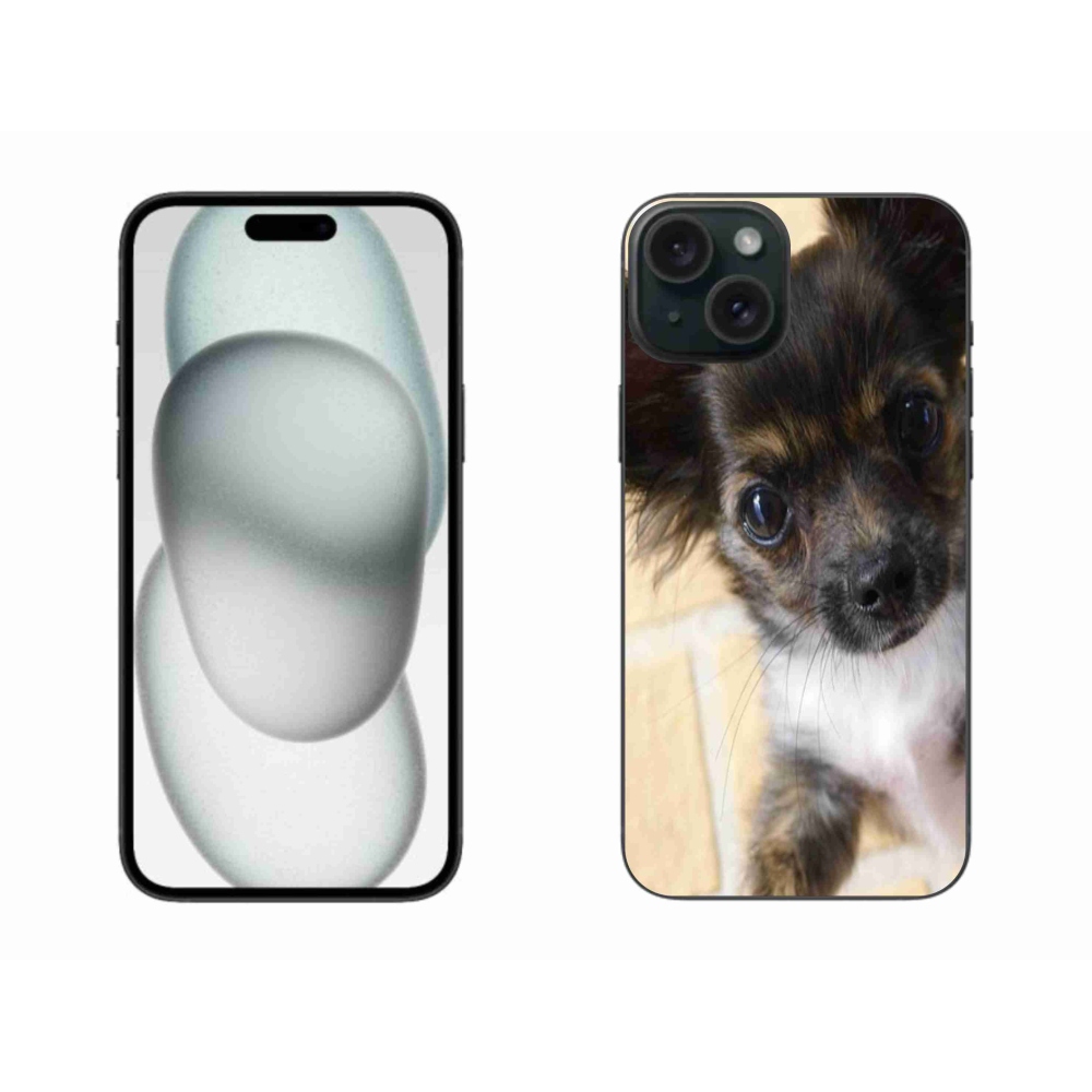 Gélový obal mmCase na iPhone 15 Plus - čivava 2