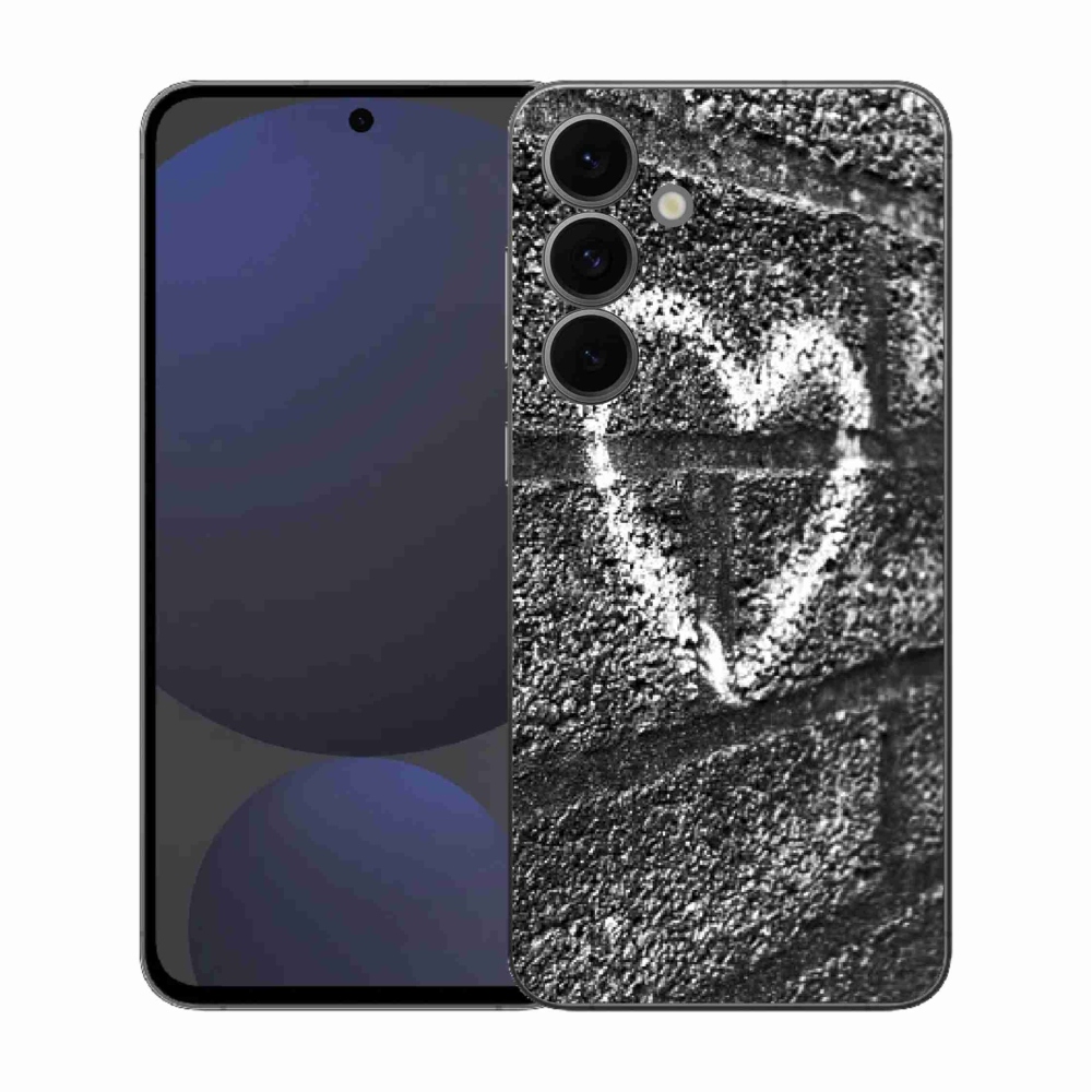 Gélový kryt mmCase na Samsung Galaxy S25 FE - srdce na stene