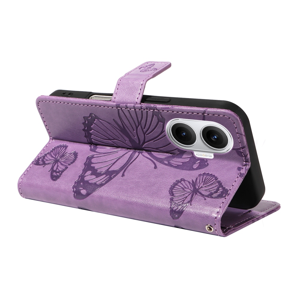 Big Butterfly knižkové púzdro na Xiaomi Poco F7 5G - fialové