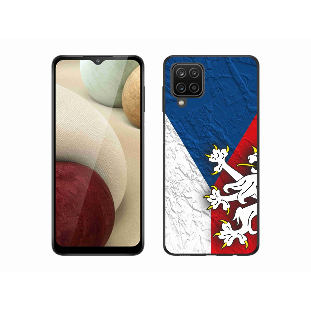 Gélový kryt mmCase na Samsung Galaxy A12 - slovenská vlajka 1