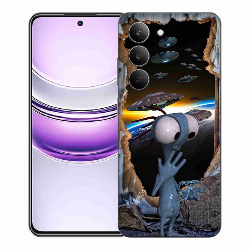Gélový kryt mmCase na Realme 14x 5G - mimozemšťan