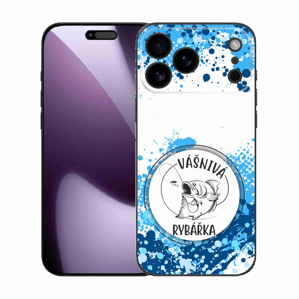 Gélový kryt mmCase na iPhone 17 Pro Max - vášnivá rybárka biele pozadie