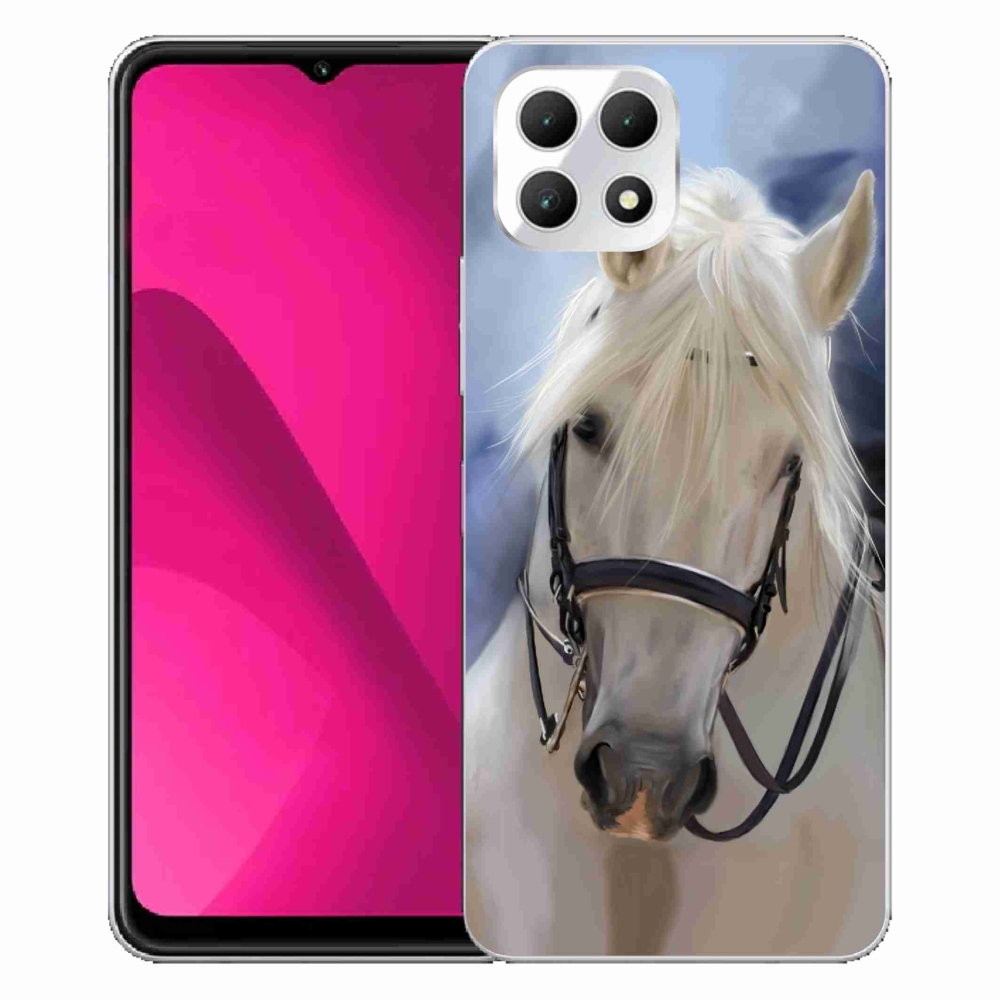Gélový kryt mmCase na T-Mobile T Phone 2 - biely kôň
