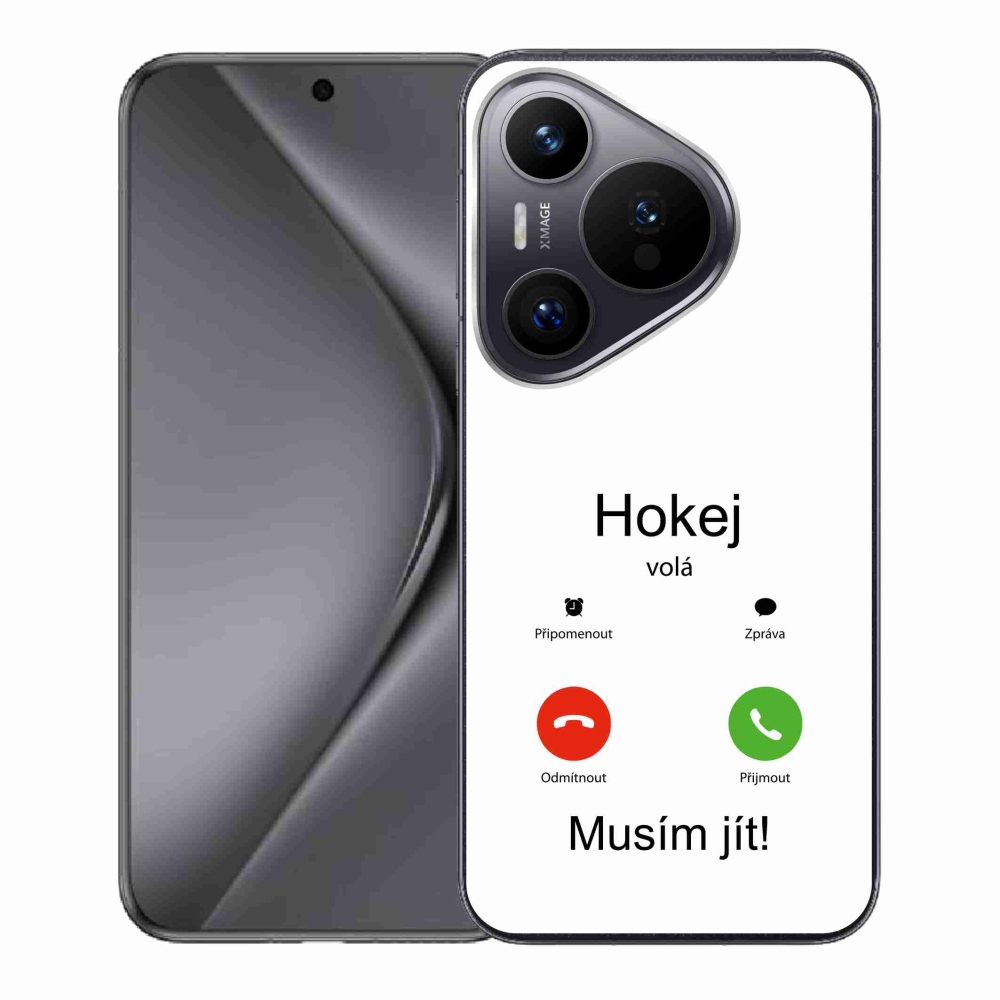 Gélový kryt mmCase na Huawei Pura 70 - hokej volá biele pozadie