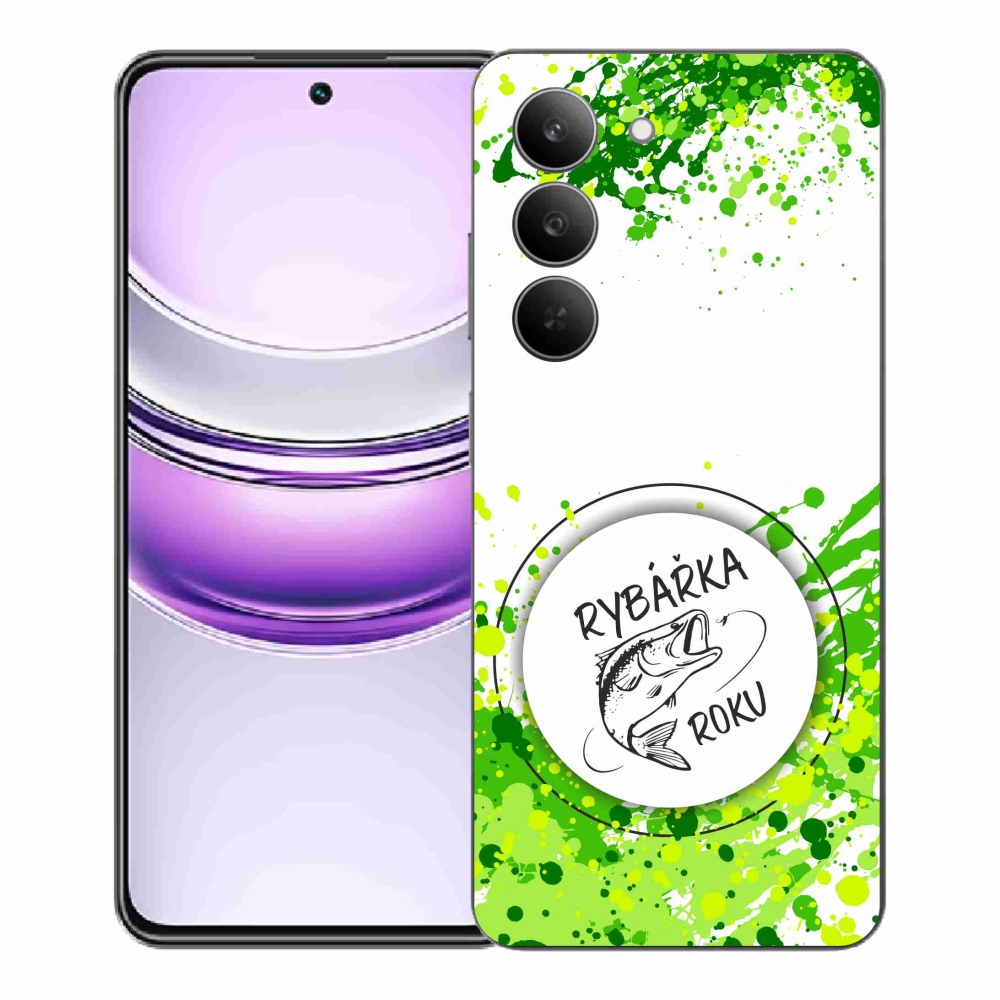 Gélový kryt mmCase na Realme 14x 5G - rybárka roka biele pozadie