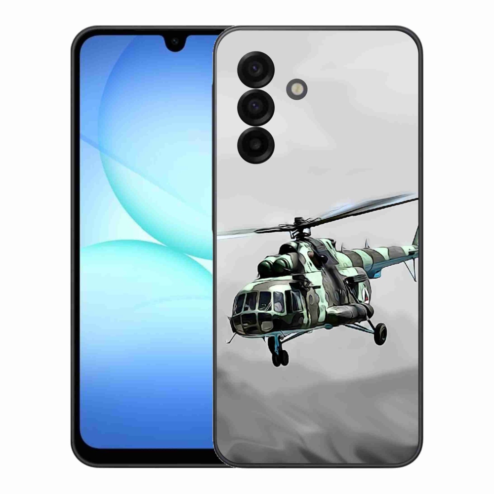 Gélový kryt mmCase na Samsung Galaxy A17 4G/5G - vojenský vrtuľník