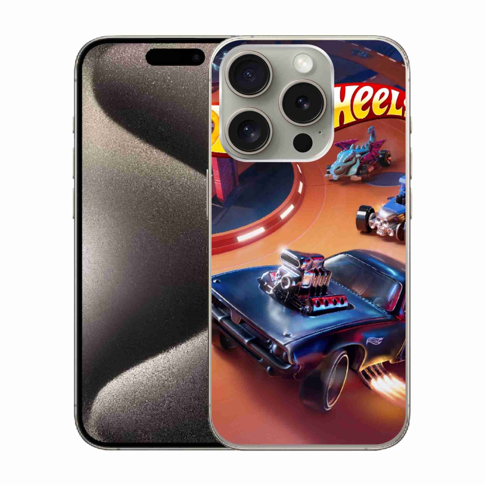 Gélový kryt mmCase na iPhone 15 Pro - hot wheels