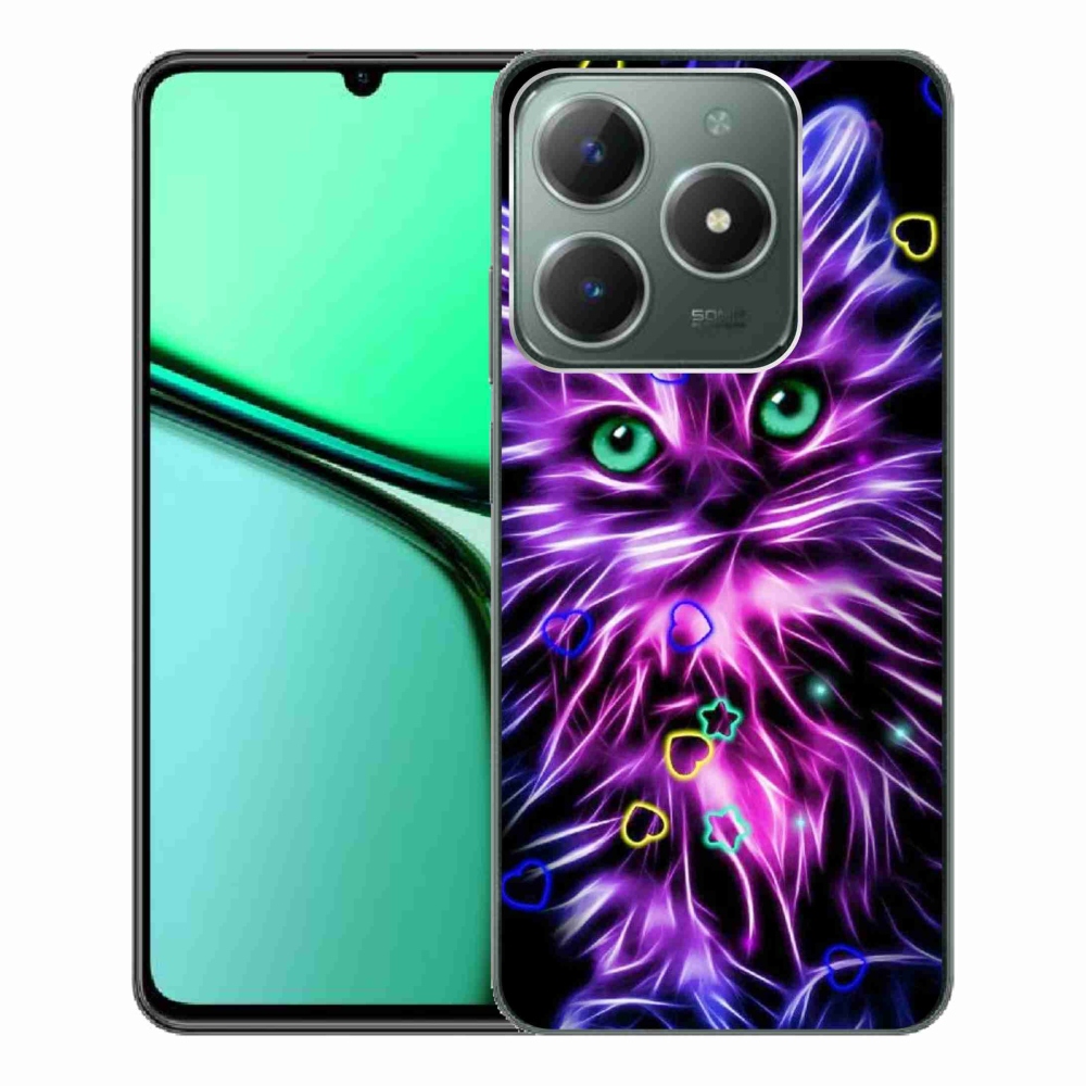 Gélový kryt mmCase na Realme C61 - abstraktná mačka