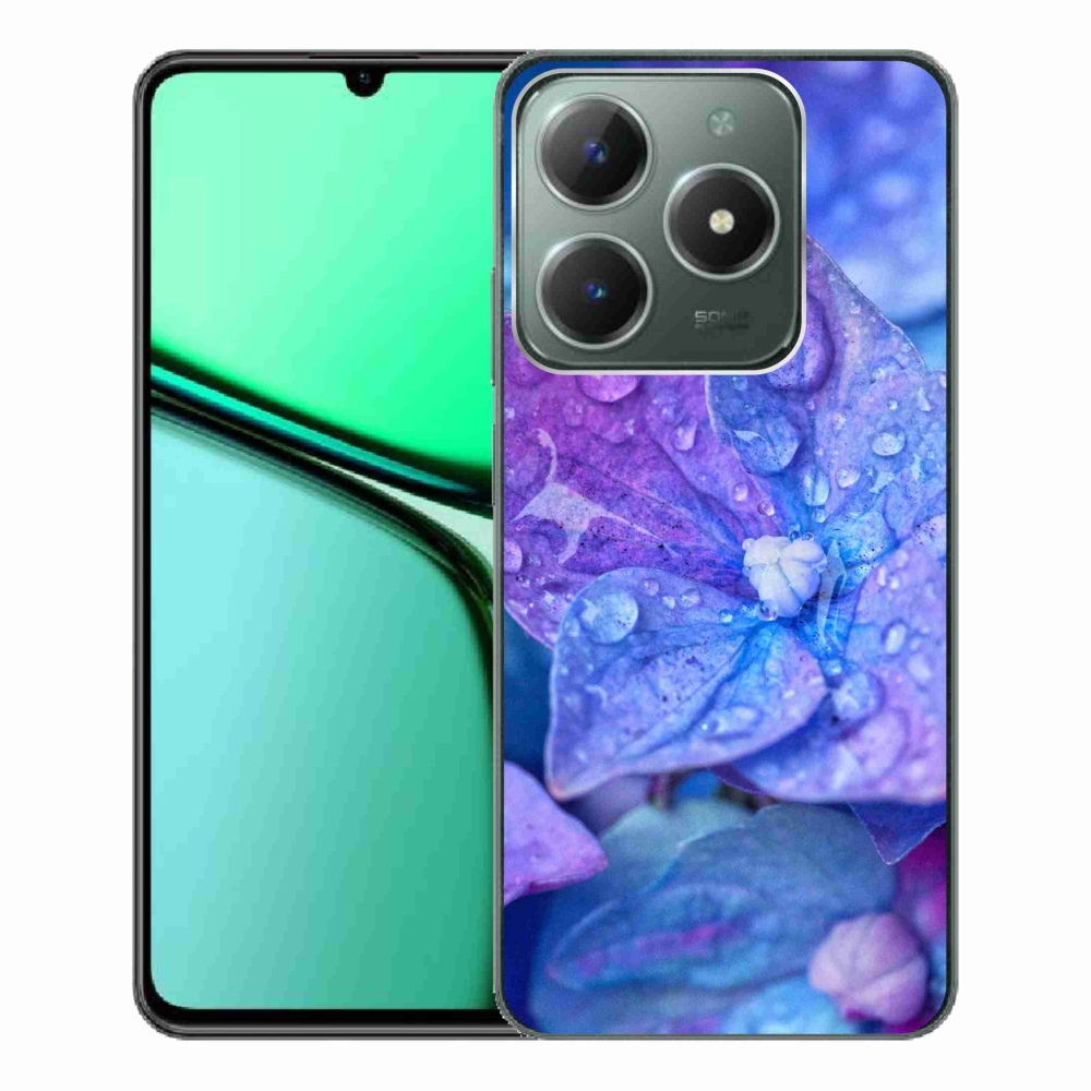 Gélový kryt mmCase na Realme C61 - fialový kvet