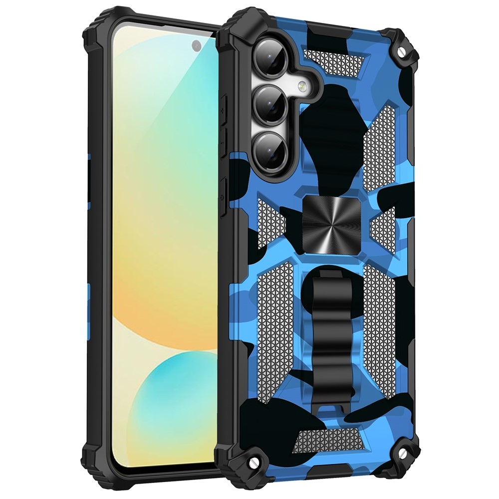 Camouflage odolný kryt pre Samsung Galaxy A17 5G/A26 5G - modrý