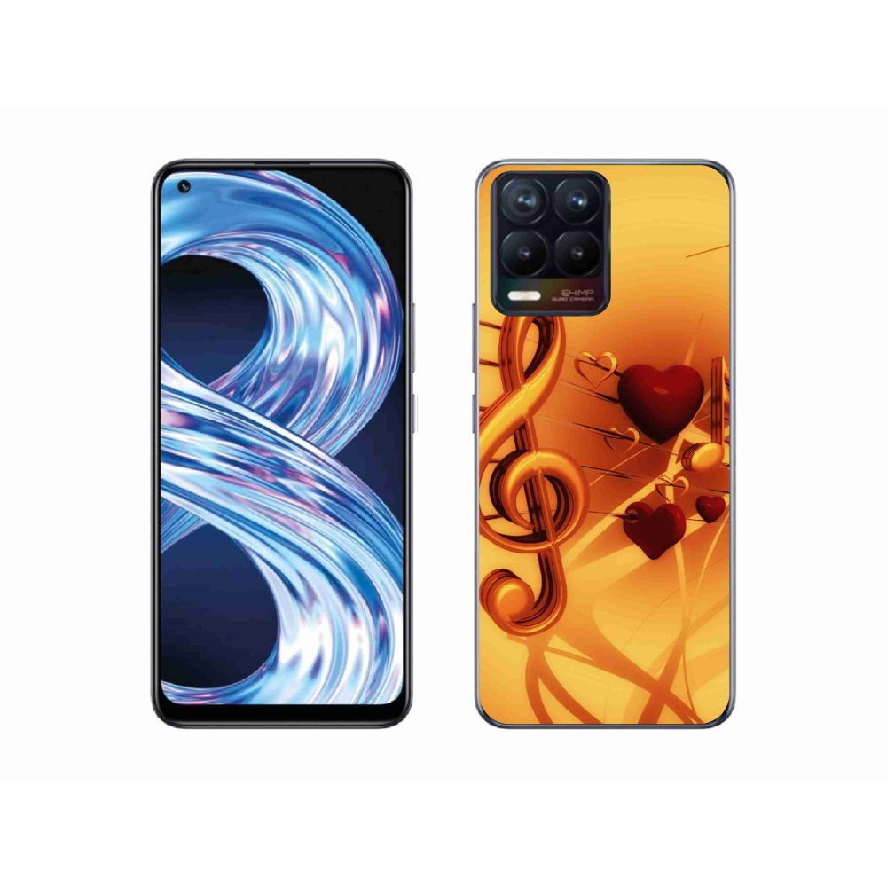 Gélový kryt mmCase na Realme 8 Pro - noty