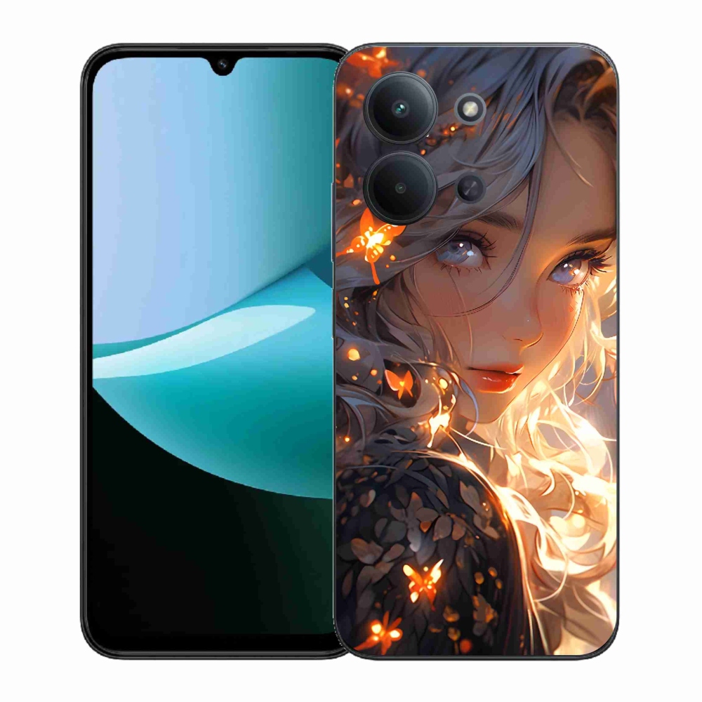 Gélový kryt mmCase na Xiaomi Redmi 15C 4G (171mm)/Poco C85 4G (171mm) - dievča a motýle