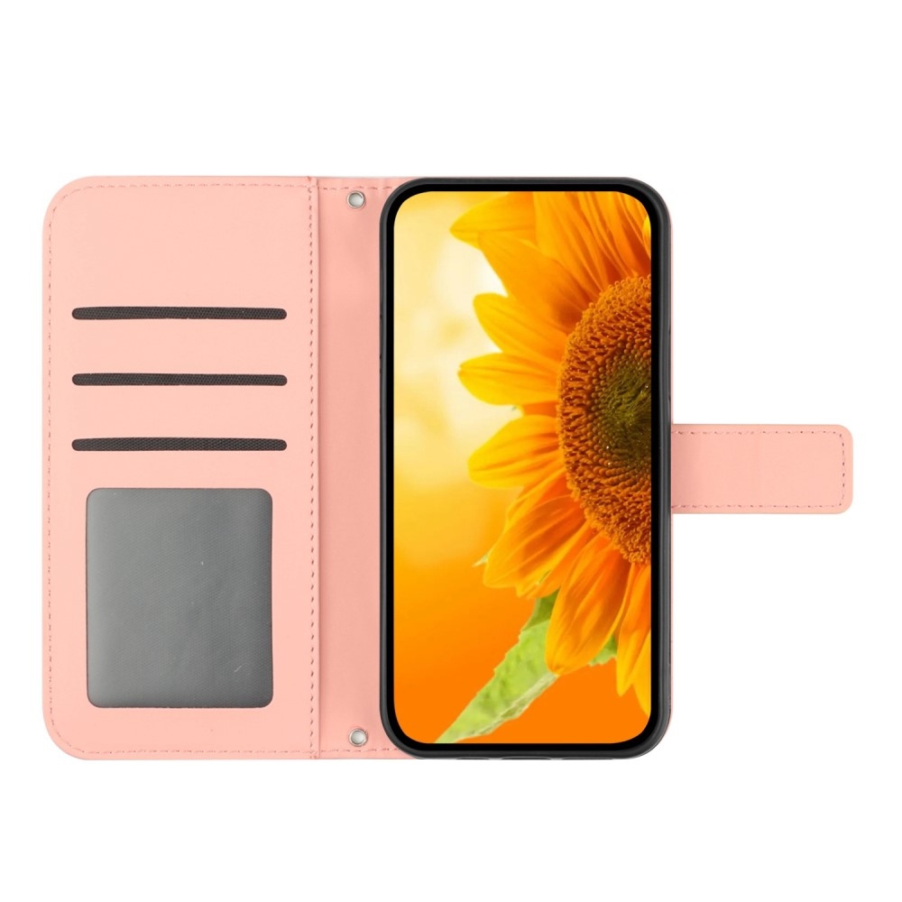 Sunflower knižkové púzdro na Vivo X80 Lite - ružové