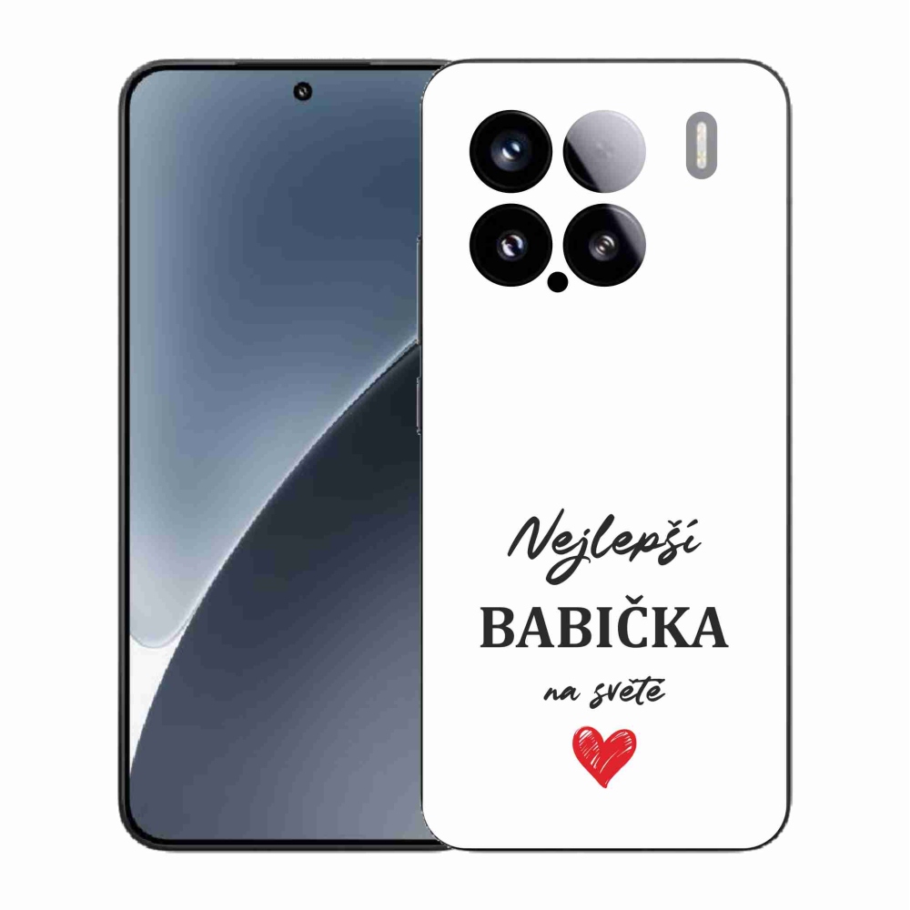 Gélový kryt mmCase na Xiaomi 15 - najlepšia babička 1 biele pozadie