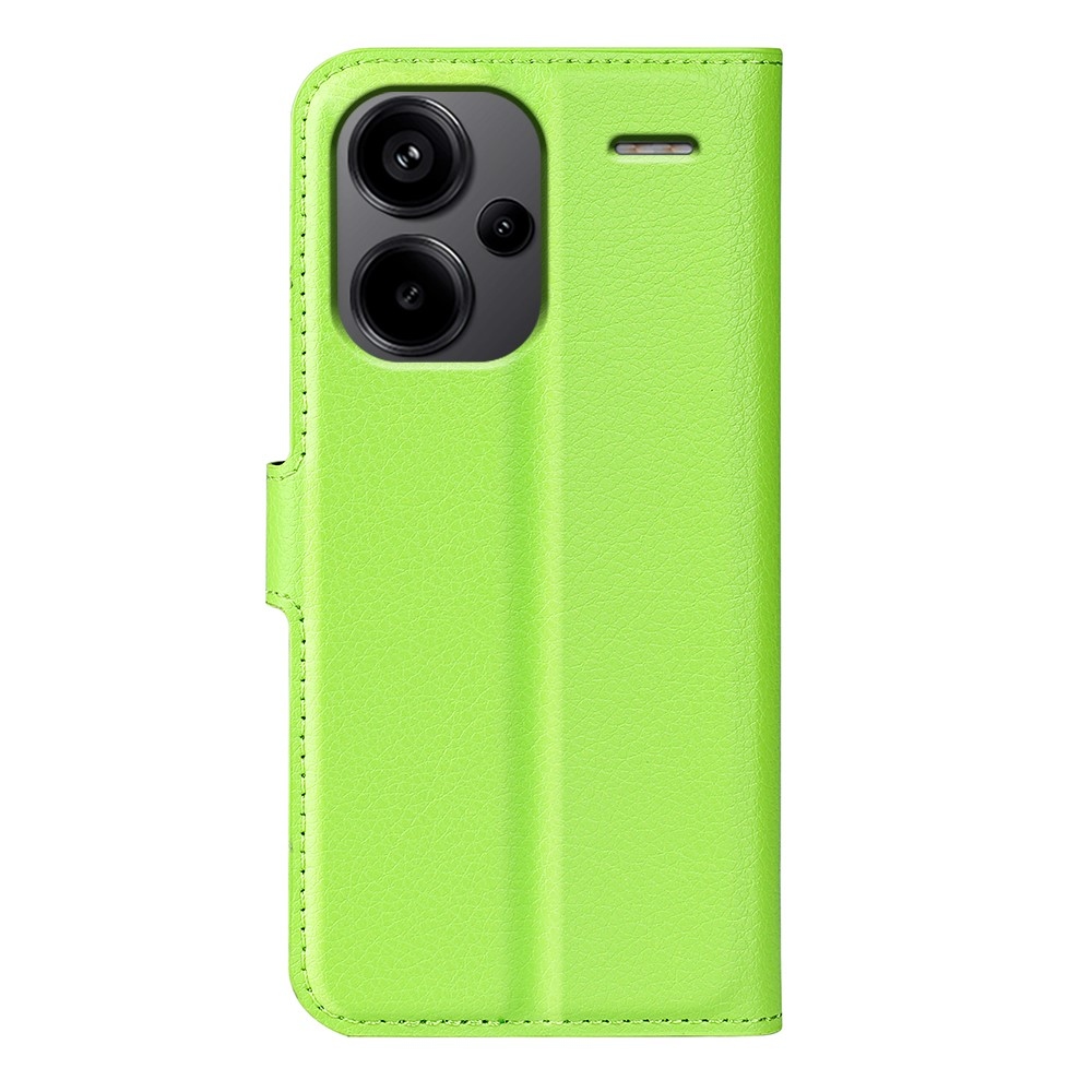 Litchi knižkové púzdro na Xiaomi Redmi Note 13 Pro+ 5G - zelené