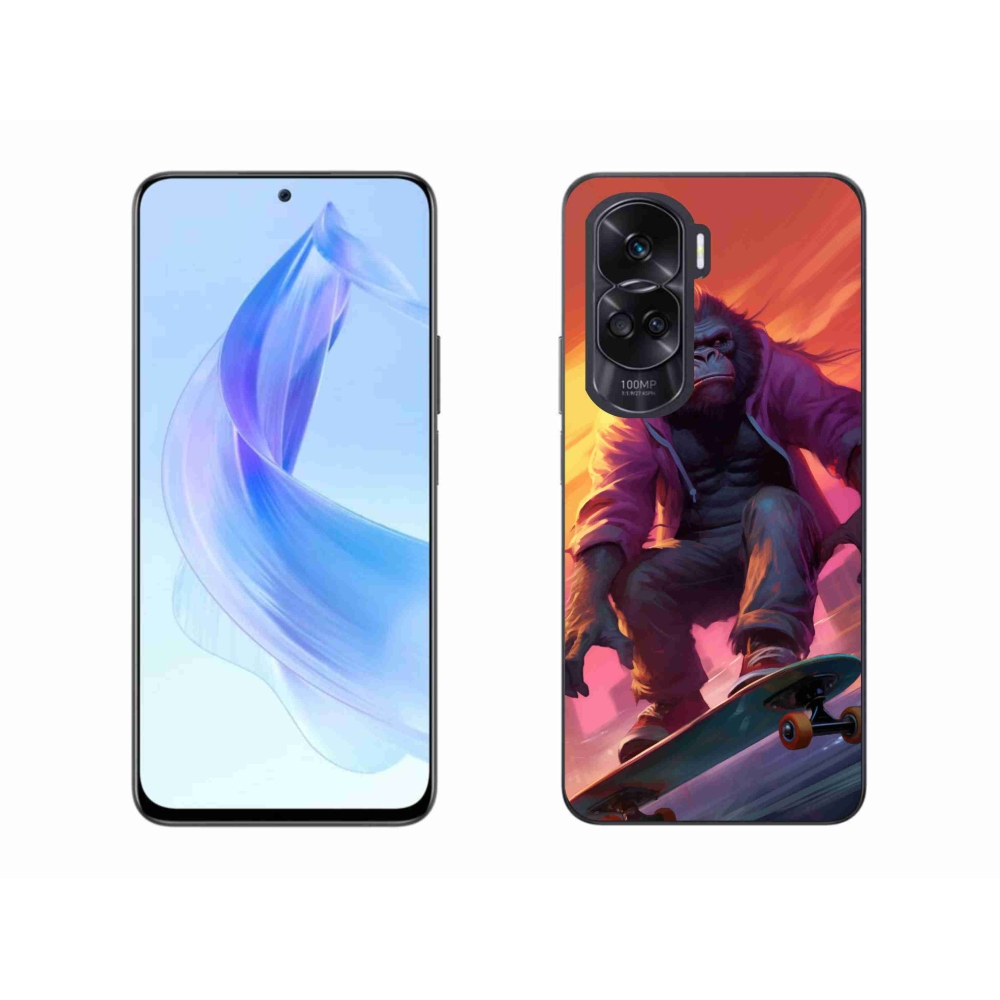 Gélový kryt mmCase na Honor 90 Lite - gorila na skateboarde