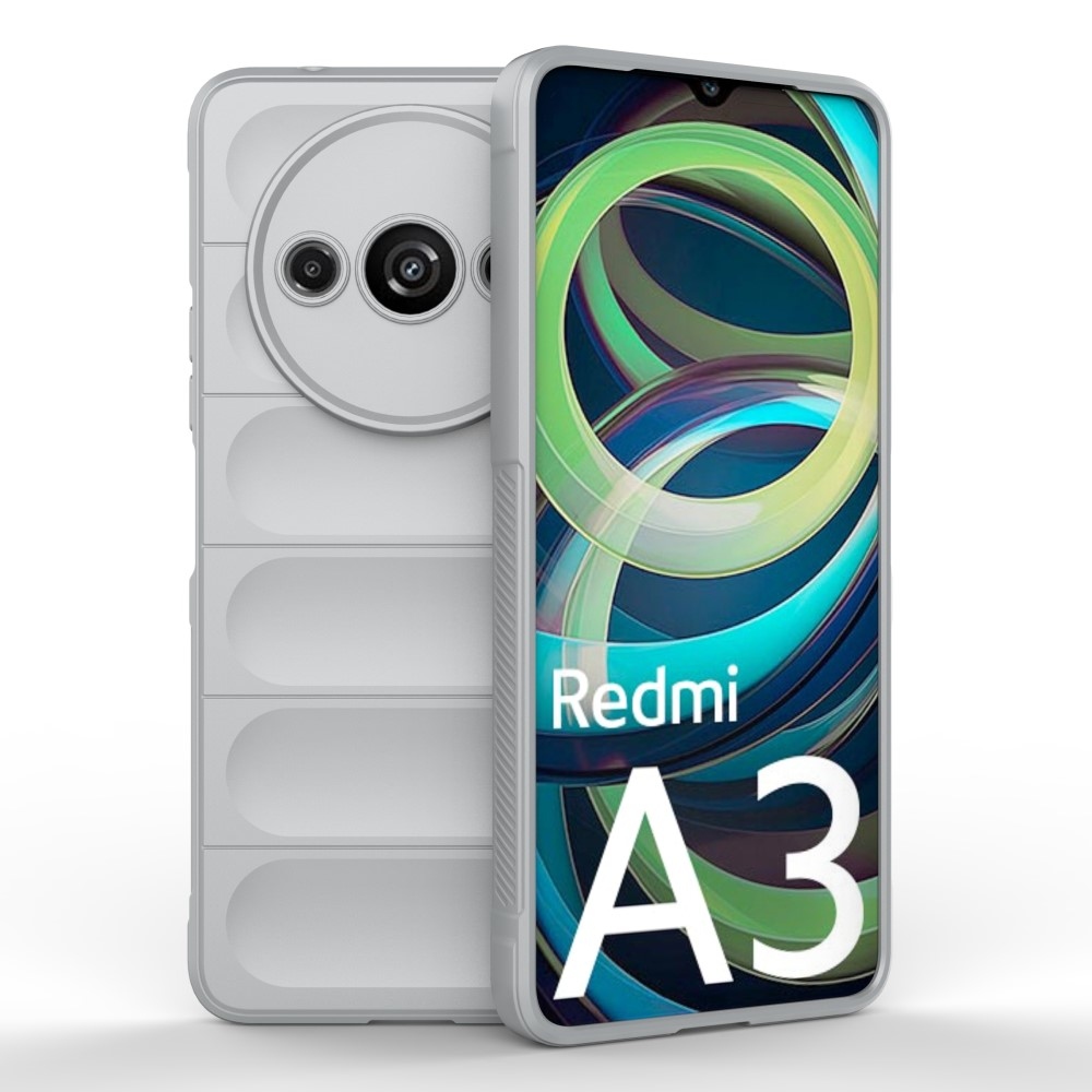 Rugg odolný gélový obal na Xiaomi Redmi A3 - svetlosivý