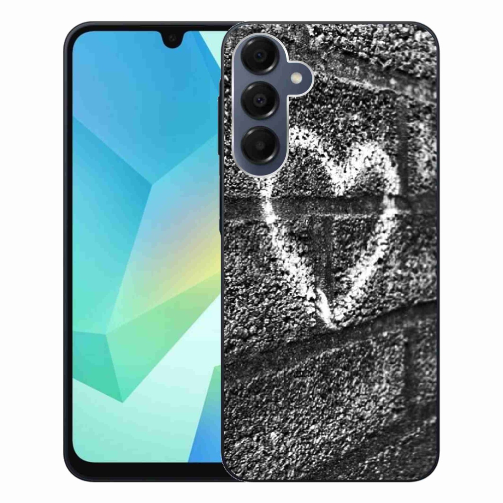 Gélový kryt mmCase na Samsung Galaxy A16 4G/5G - srdce na stene