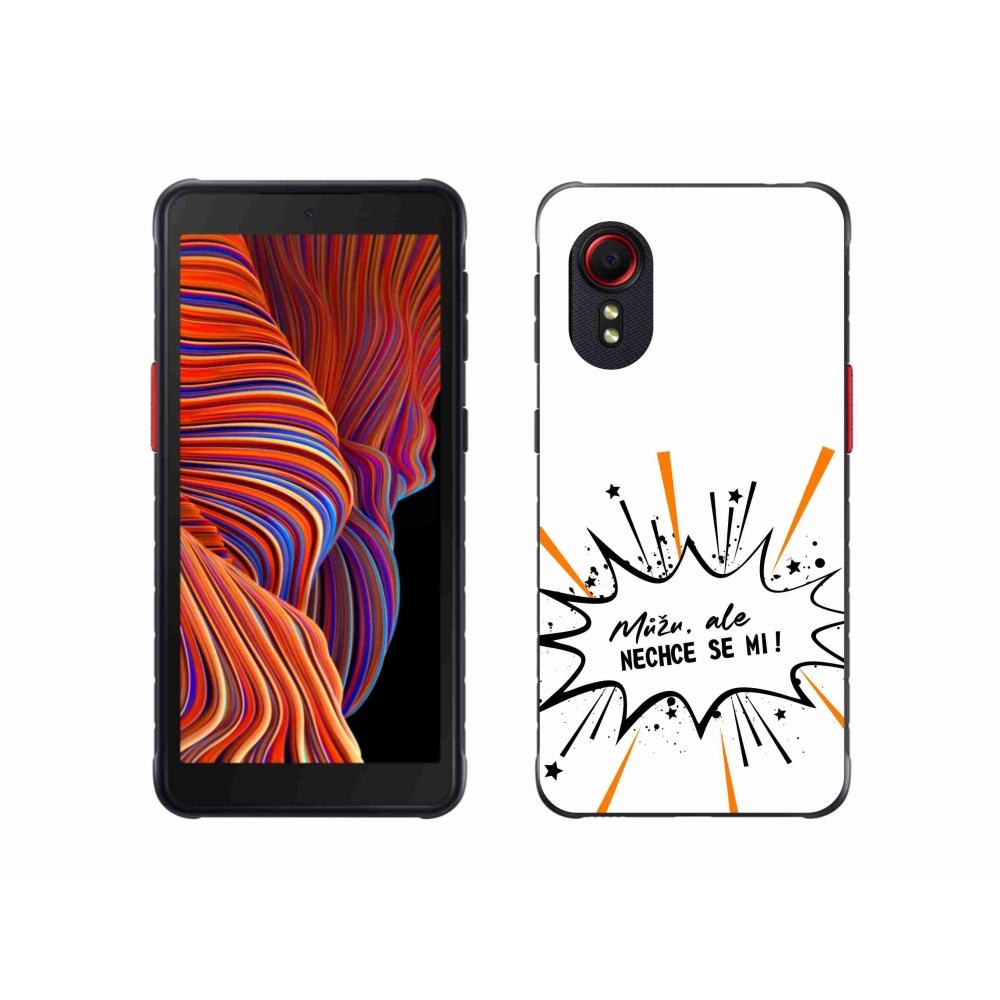 Gélový kryt mmCase na Samsung Galaxy Xcover 5 - vtipný text 11 biele pozadie
