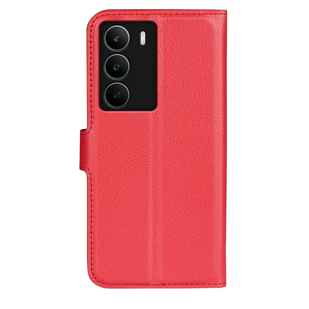 Litchi knižkové puzdro na Realme C71 - červené