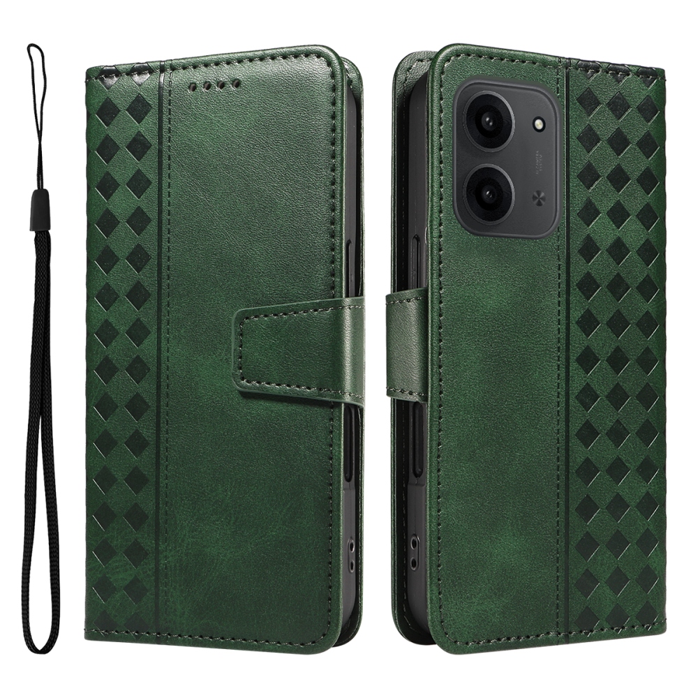 Grids knižkové púzdro na Xiaomi Redmi 15C 4G/5G (173mm) - zelené