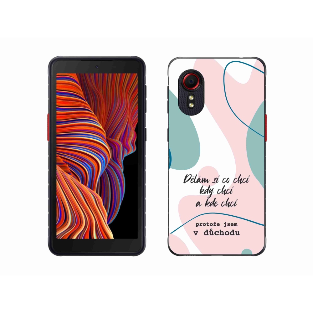 Gélový kryt mmCase na Samsung Galaxy Xcover 5 - vtipný text 10 biele pozadie