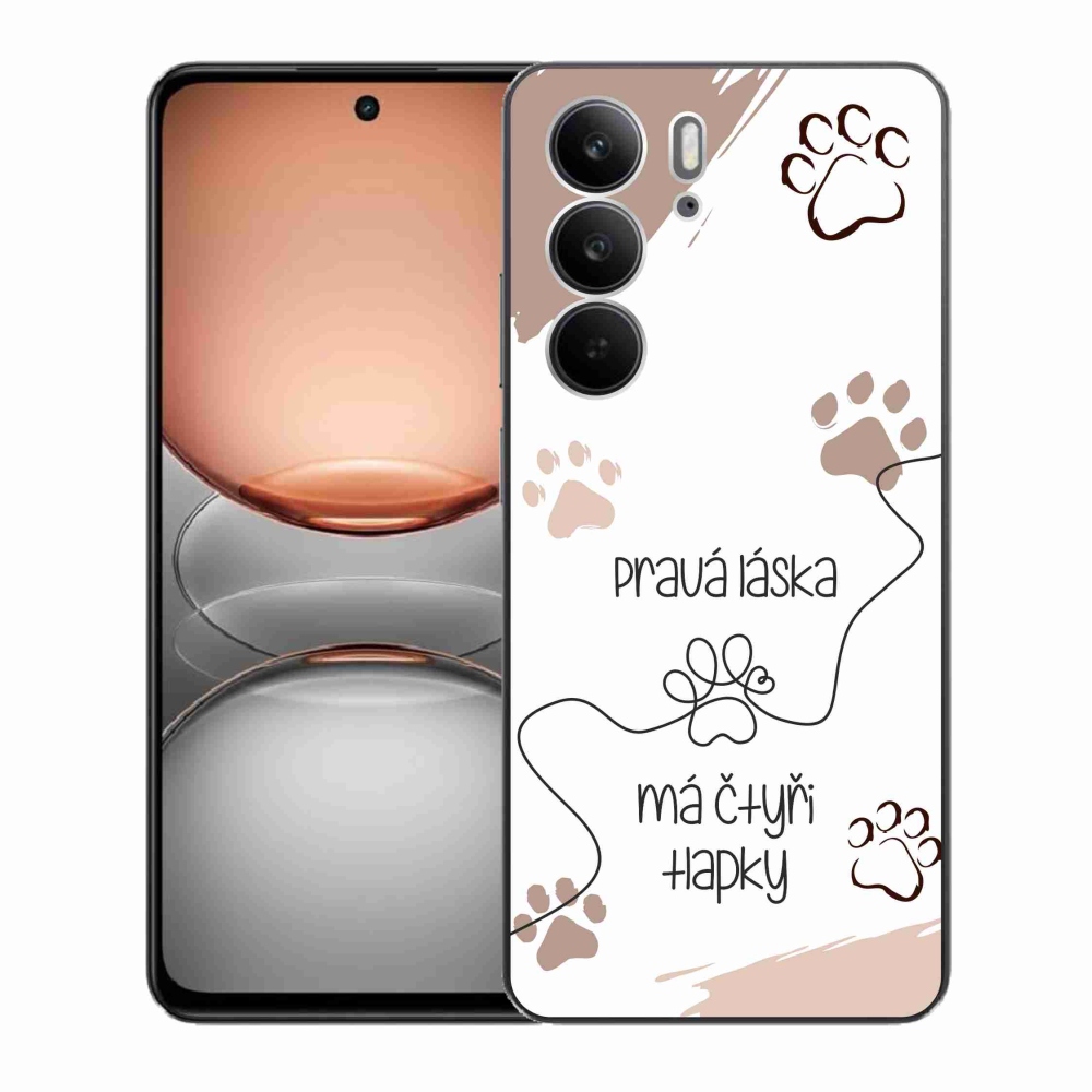 Gélový kryt mmCase na Realme C75 - psí motív 1 biele pozadie
