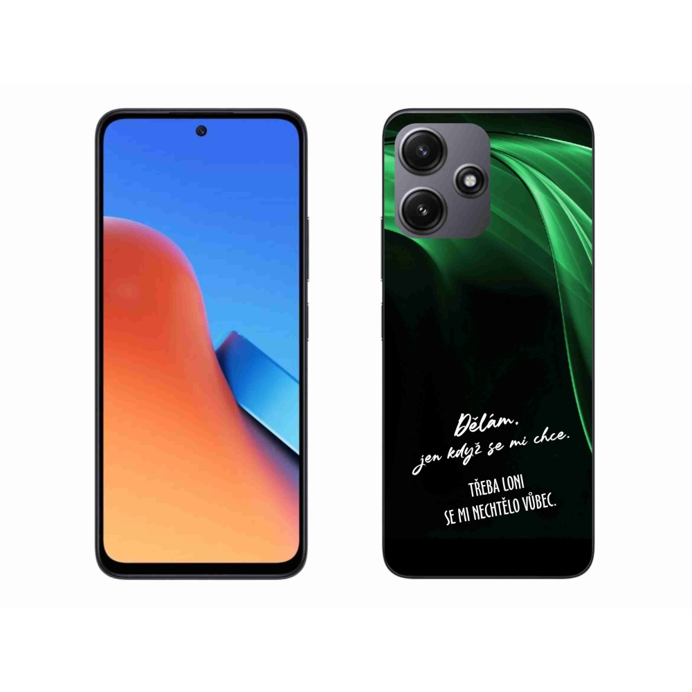 Gélový kryt mmCase na Xiaomi Redmi 12 5G - vtipný text 12 čierne pozadie