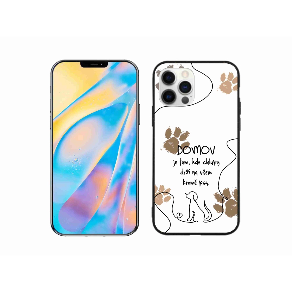 Gélový kryt mmCase na iPhone 12 Pro - psí motív biele pozadie