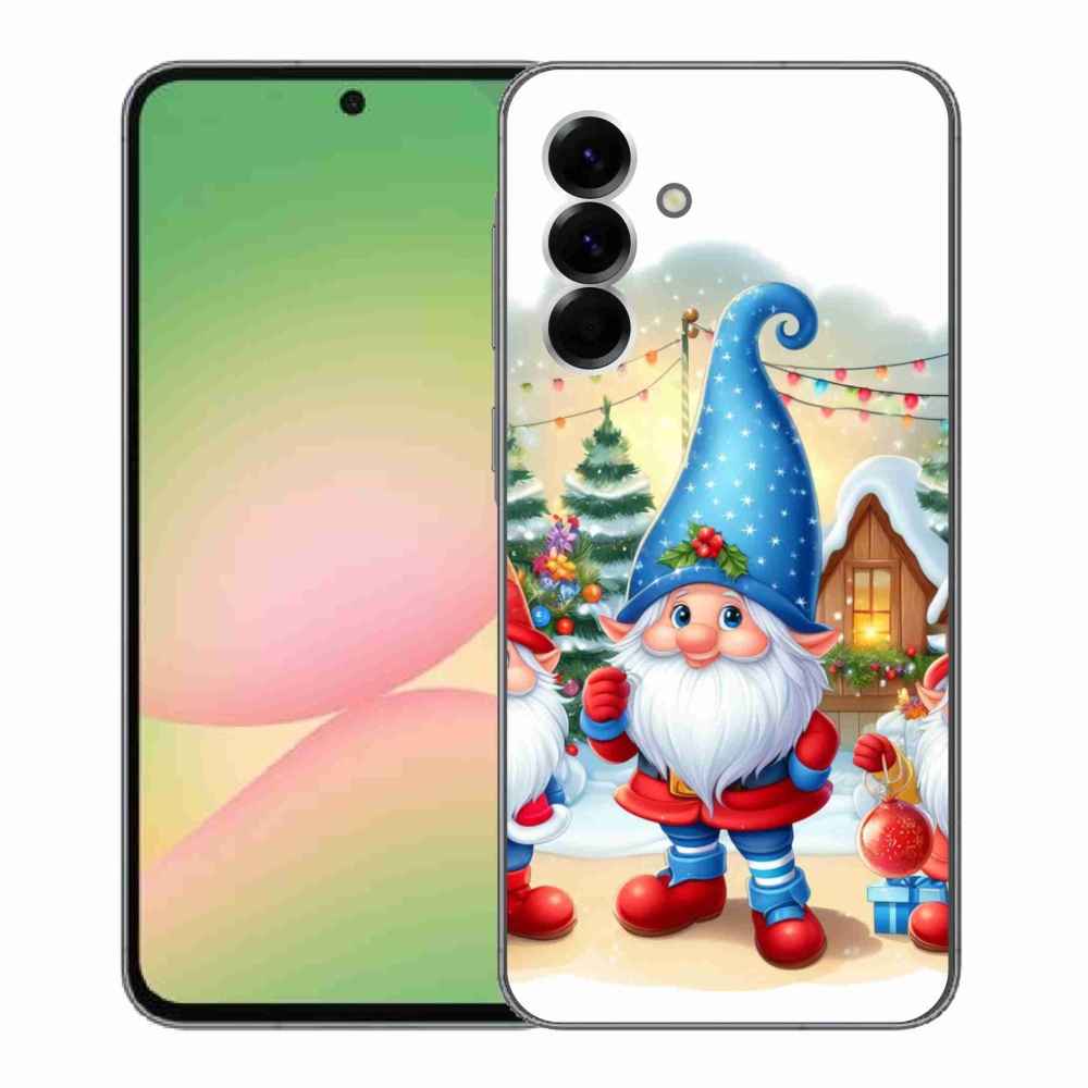 Gélový kryt mmCase na Samsung Galaxy A56 5G - vianočné škriatkovia