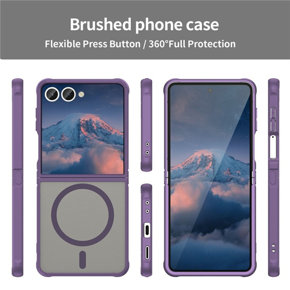 Case matný gélový obal s MagSafe na Samsung Galaxy Z Flip7 5G - fialový