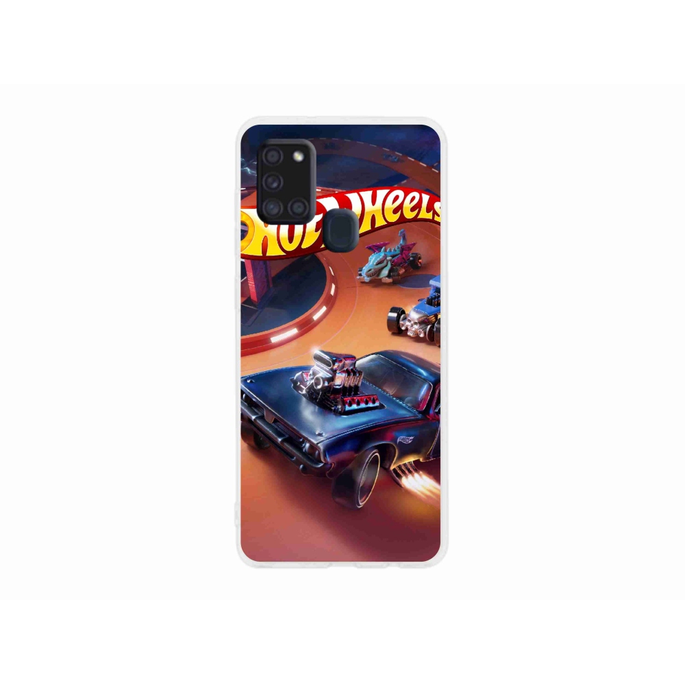 Gélový kryt mmCase na Samsung Galaxy A21s - hot wheels