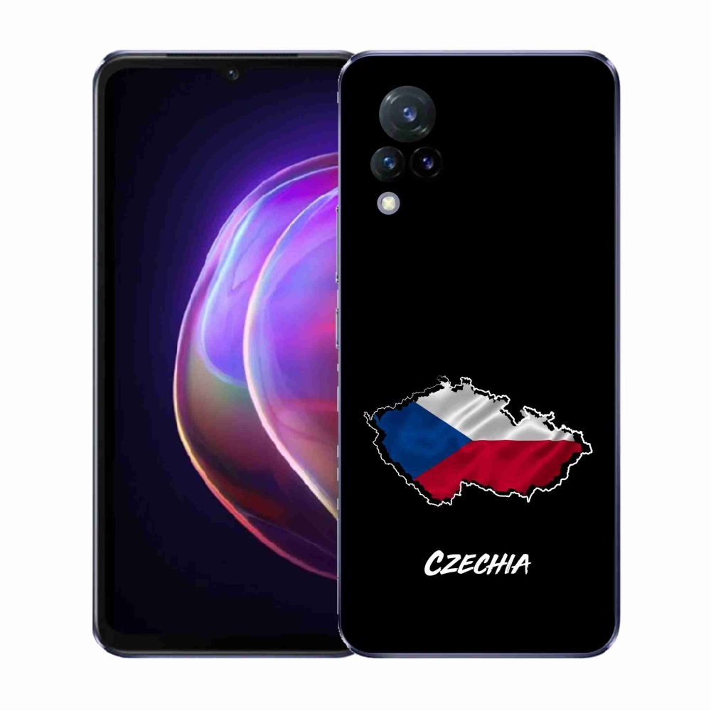 Gélový kryt mmCase na Vivo V21 4G/5G - Czechia čierne pozadie