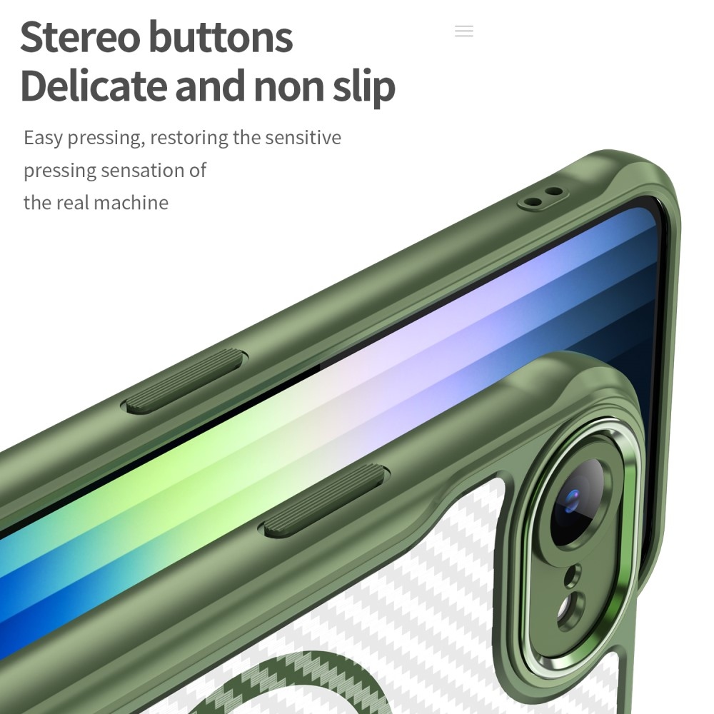 Texture odolný kryt s podporou MagSafe na iPhone 16e - zelený