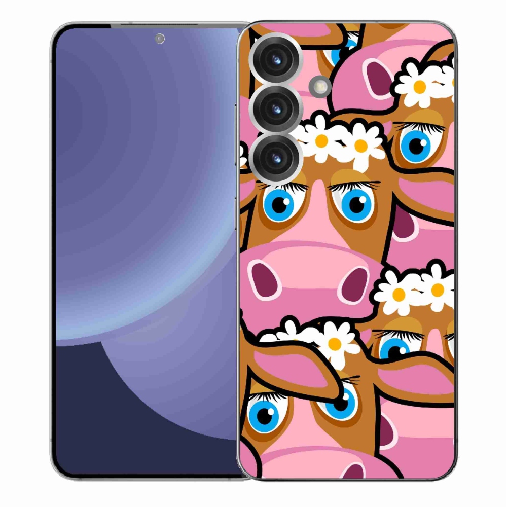 Gélový kryt mmCase na Samsung Galaxy S25+ - kreslené kravičky