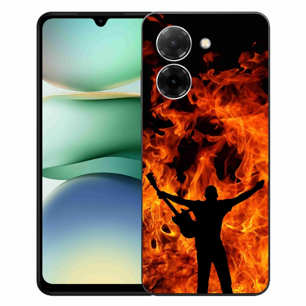 Gélový kryt mmCase na Xiaomi Redmi A5 (171.7x77.8x8.3mm) - muzikant a oheň