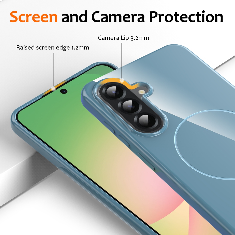 Carry gélový obal s MagSafe na Samsung Galaxy A17 5G - modrý