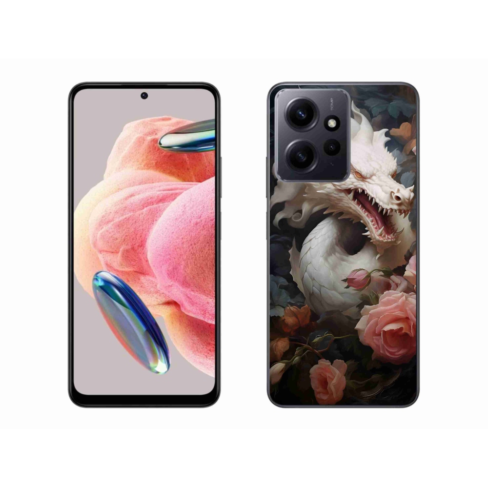 Gélový kryt mmCase na Xiaomi Redmi Note 12 4G - biely drak