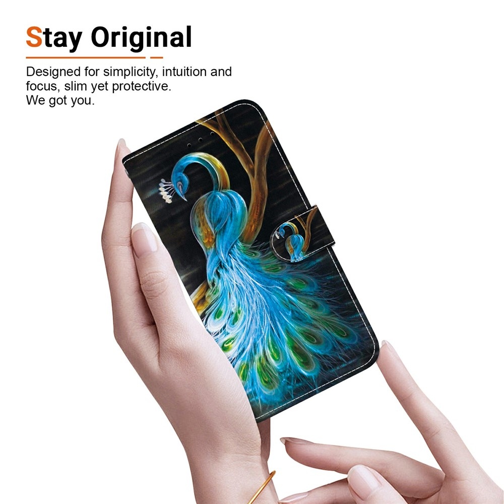 Versatile knižkové púzdro na Xiaomi Redmi 15 4G (171mm) - páv