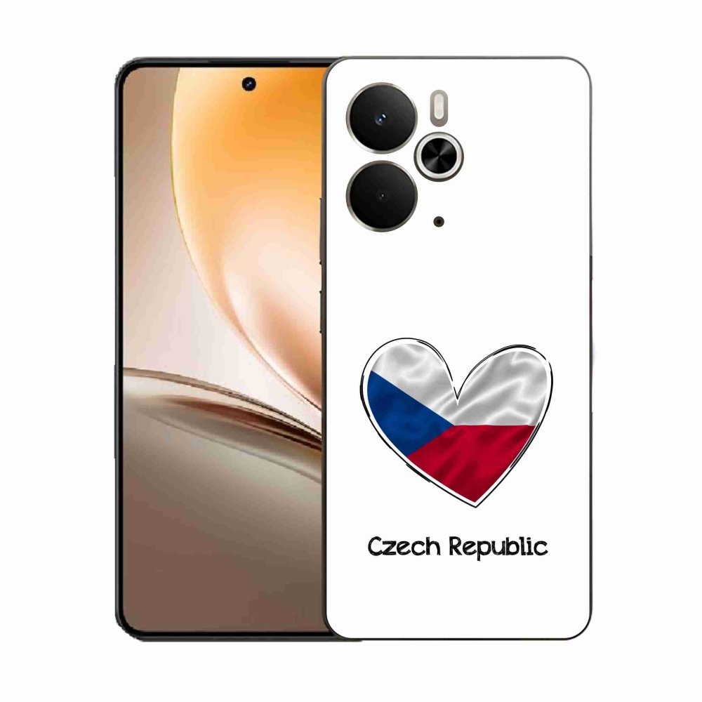 Gélový kryt mmCase na Realme 14 5G - vlajka srdca biele pozadie
