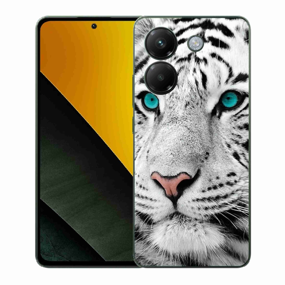 Gélový kryt mmCase na Xiaomi Poco M7 Pro 5G - biely tiger