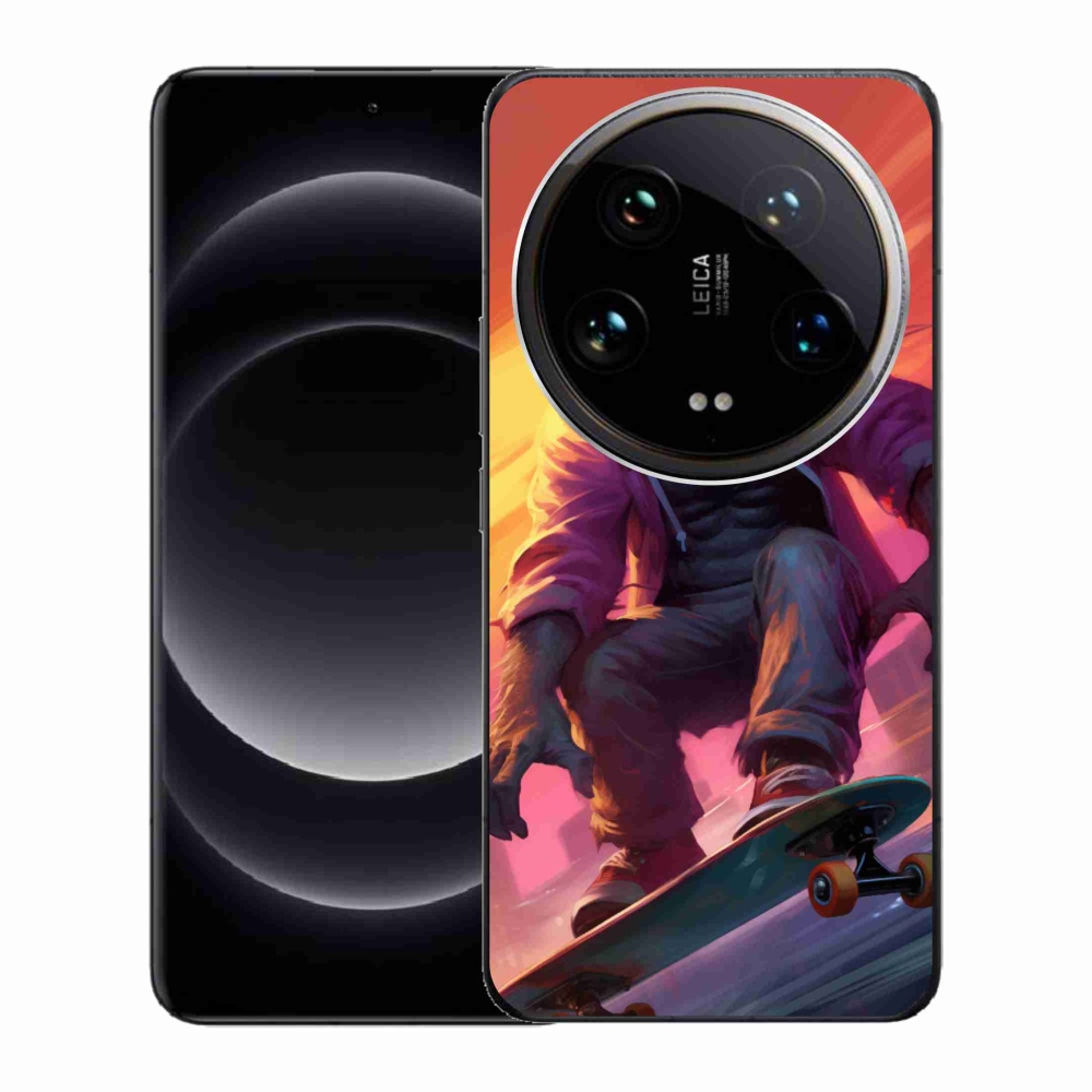 Gélový kryt mmCase na Xiaomi 14 Ultra - gorila na skateboarde