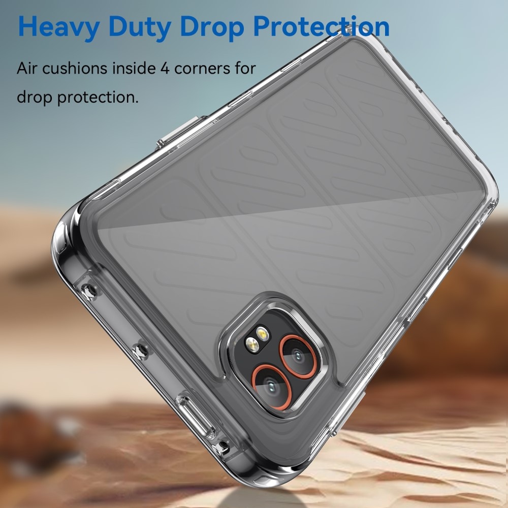 Gélový obal s pevným chrbtom na Samsung Galaxy Xcover 7 Pro - priehľadný