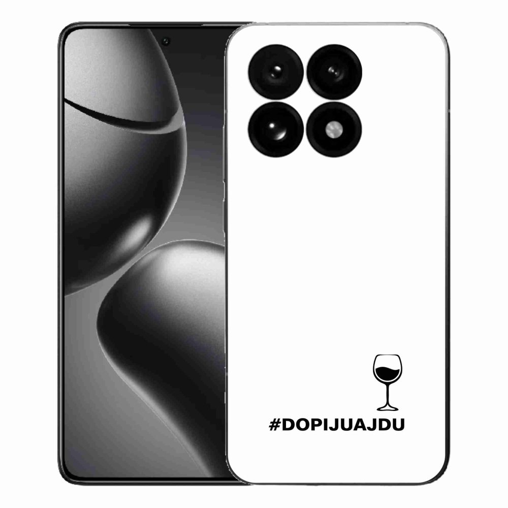 Gélový kryt mmCase na Xiaomi 15T - vínny motív biele pozadie