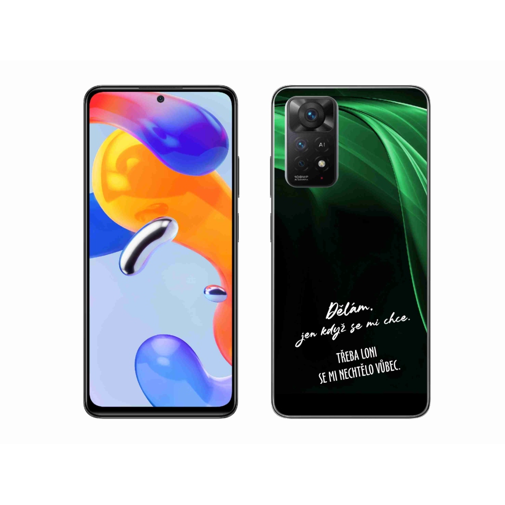 Gélový kryt mmCase na Xiaomi Redmi Note 11 Pro 4G/5G - vtipný text 12 čierne pozadie