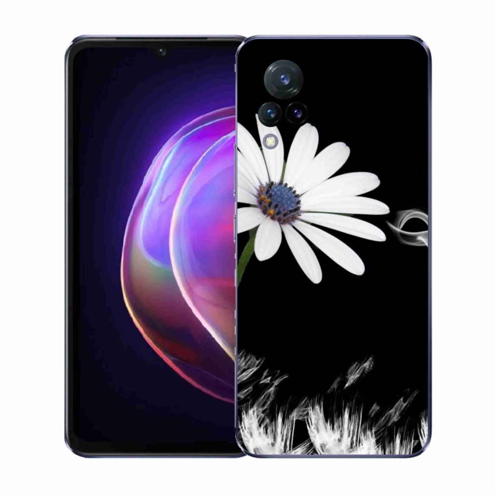 Gélový kryt mmCase na Vivo V21 4G/5G - biela kvetina