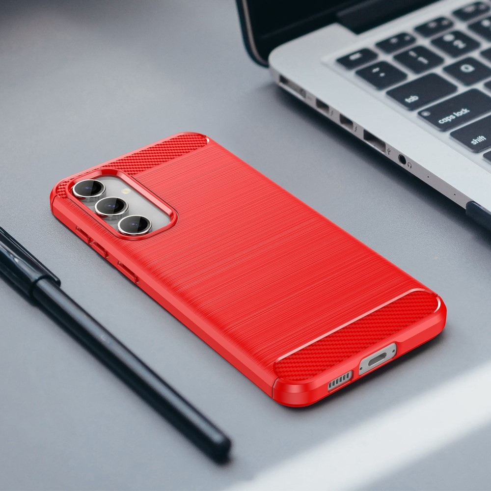 Carbon odolný gélový obal na Samsung Galaxy S23 FE - červený